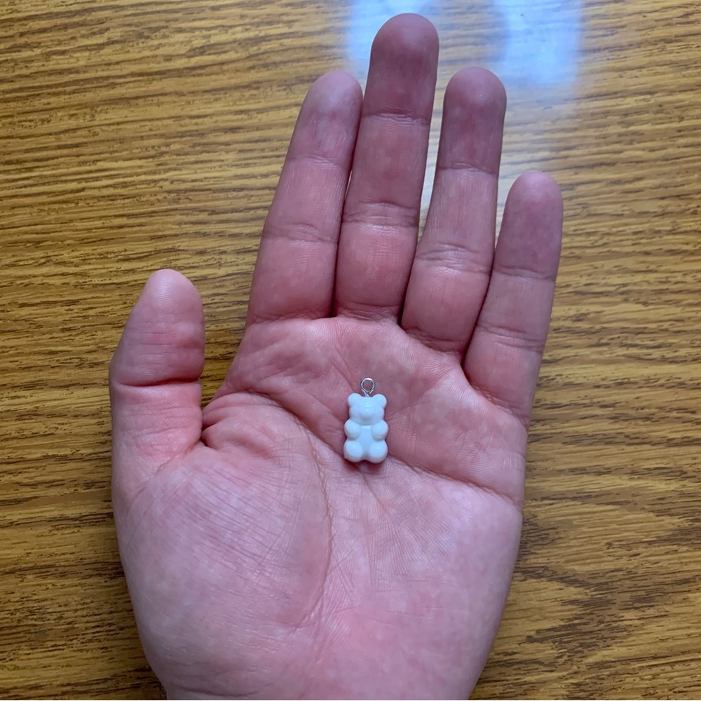 White Gummy Bear Charm Pendant - Picture 6 of 8